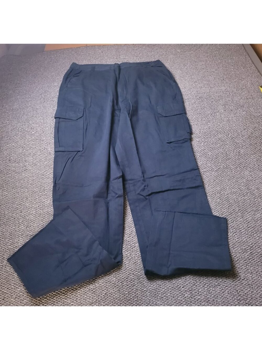 Boulder Creek Cargo Pants Mens 40x40L Big Tall Khaki Elastic LL Chino Blue y2K